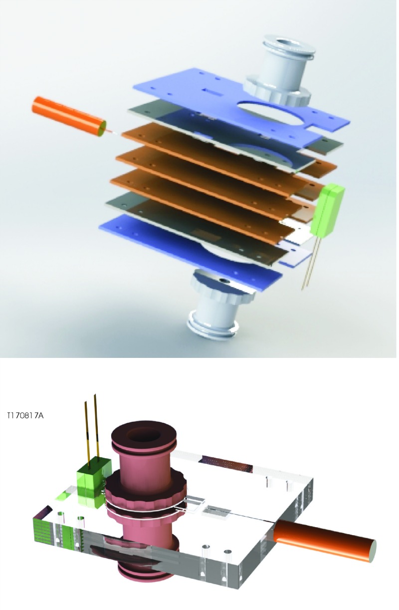 Multilayer chip with exploded view